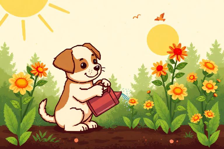 Pixel-art scene: explore